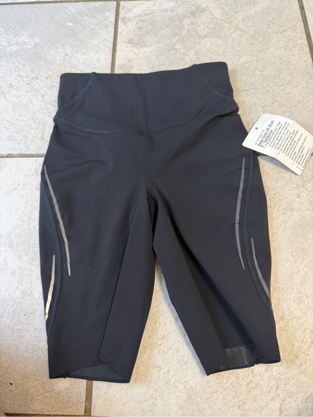 lululemon athletica Black High-Rise Reflective Bike Shorts